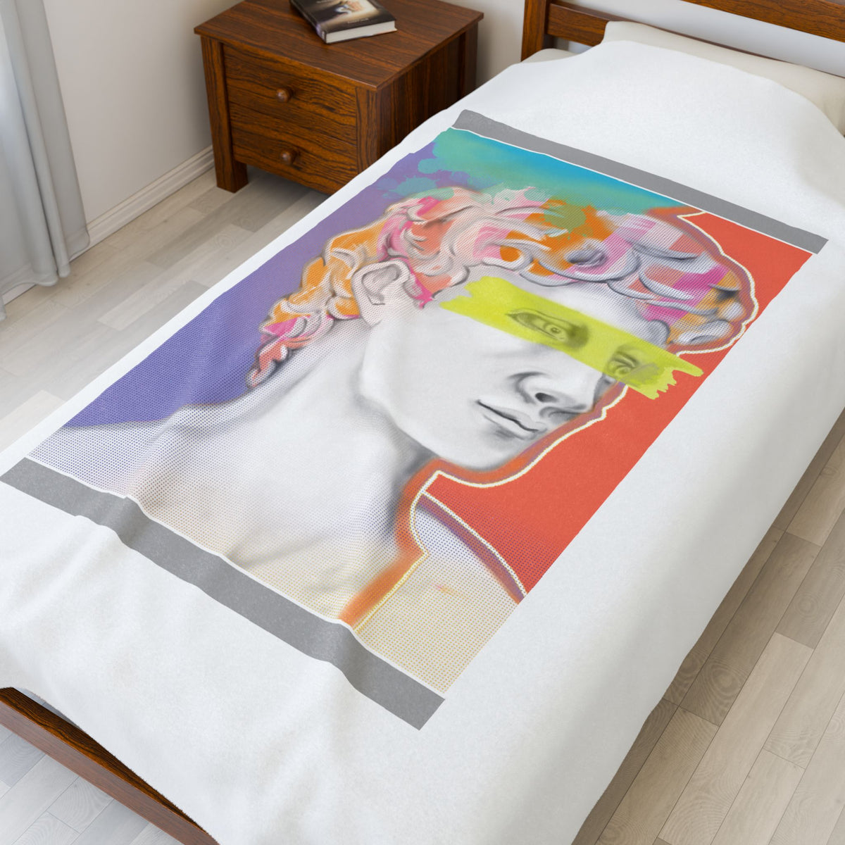 Throw Blanket 60x80 Pop Art David Statue