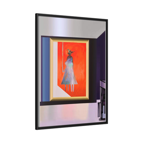 Self Healing- Digital Art on Canvas, Black Frame