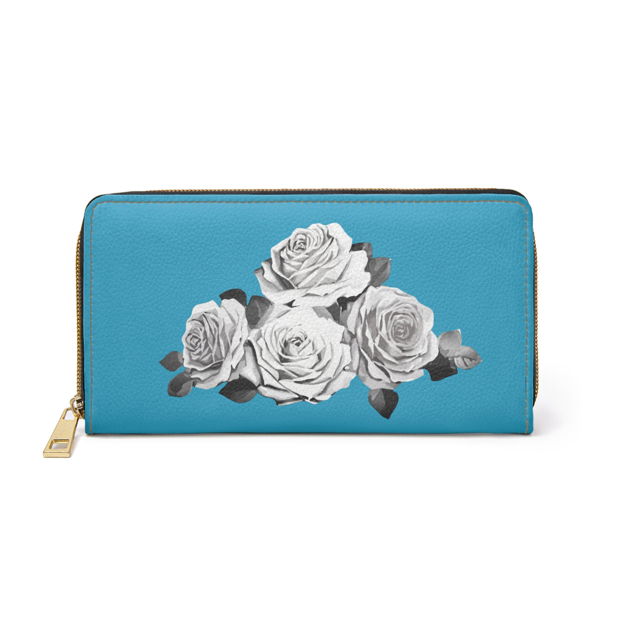 Zipper Wallet with Floral design - Paint Me