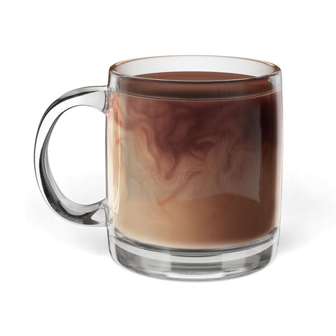 Engraved Glass Coffee Mug — 12.25oz Clear Tea & Coffee Cup