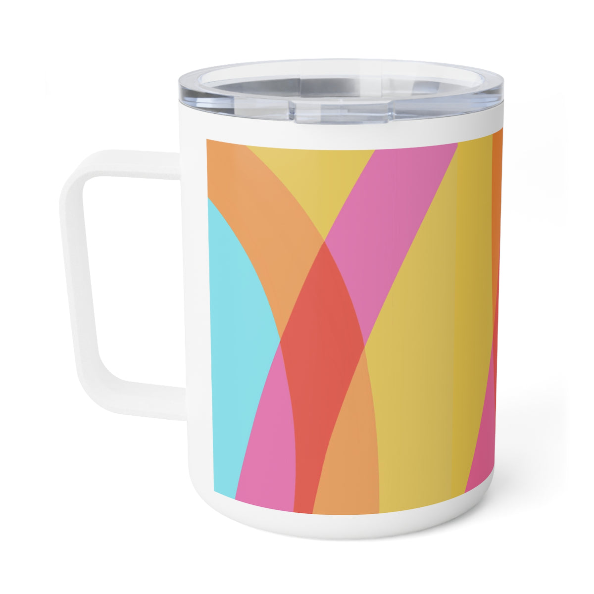 Taza con aislamiento, 10 oz (Soy una familia vibrante) 