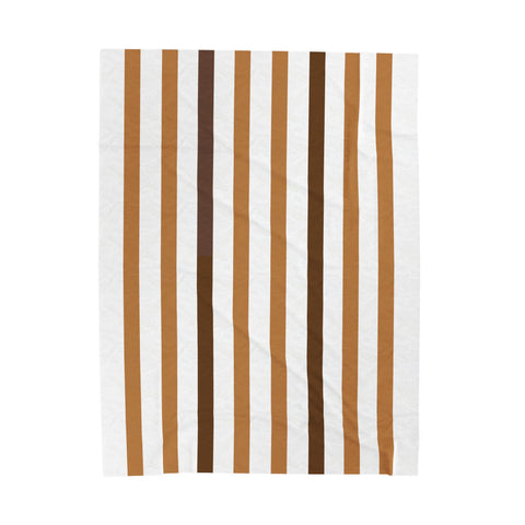 Throw Blanket 60x80 - Coffee Stripes